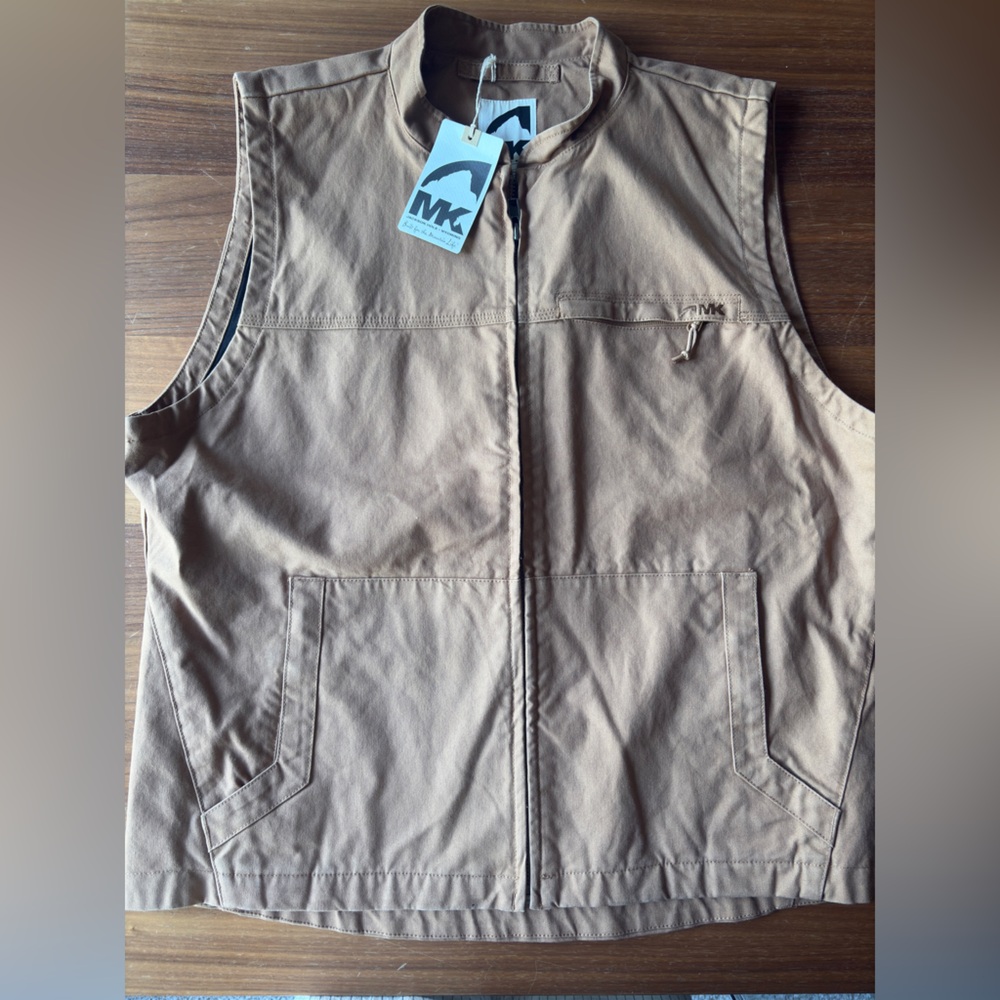 Mountain Khakis New NWT Stagecoach Cotton Canvas Vest Tan Ranch Size XL